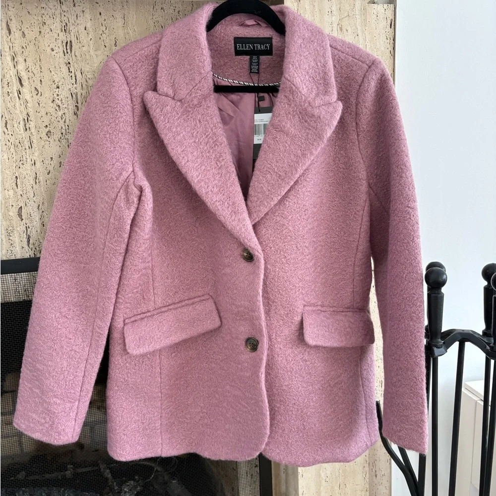 Ellen Tracy Soft Pink Blazer Size M NWT - Picture 3 of 13